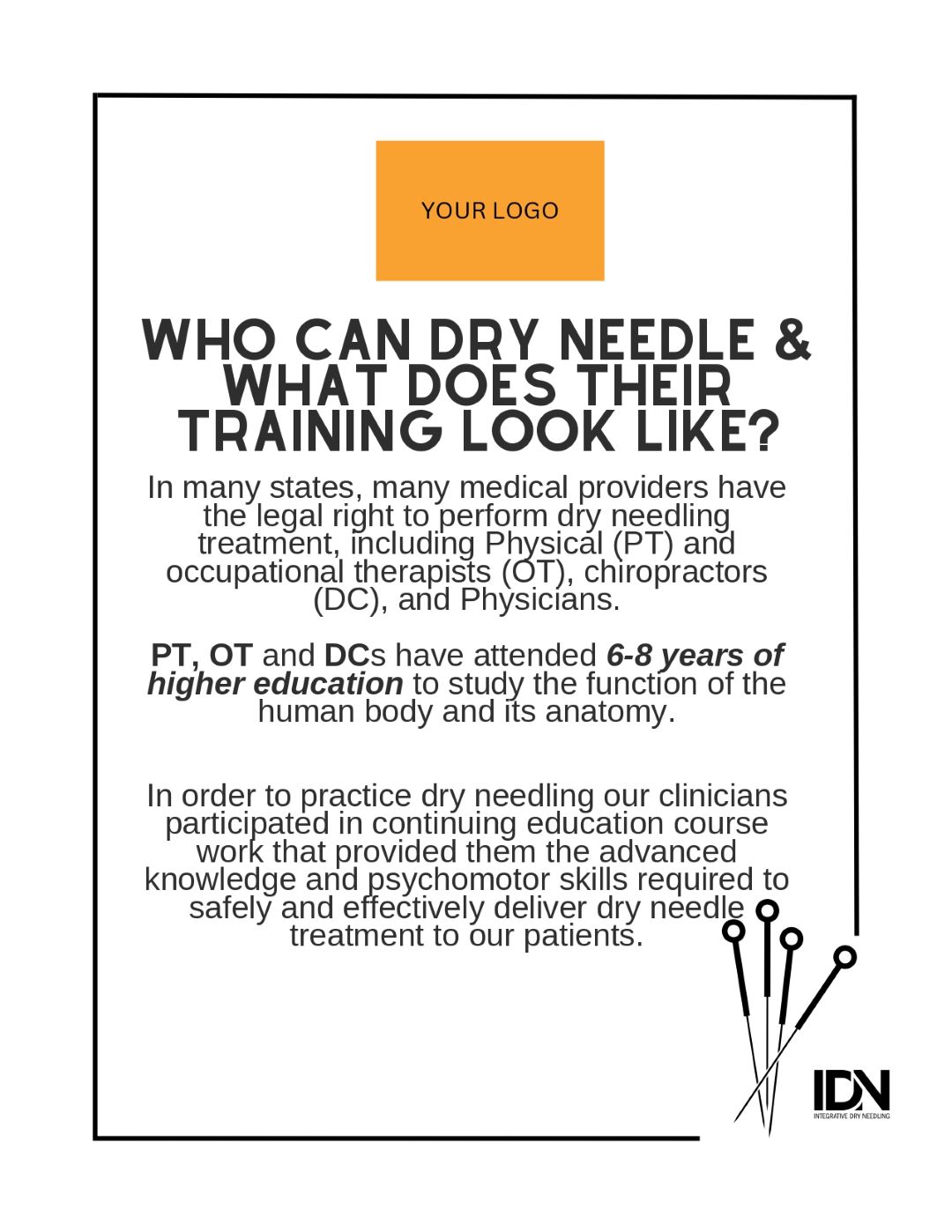 Dry Needling Patient Marketing Integrative Dry Needling